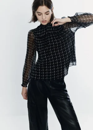 Brownie Spain Blusa Cuello Alto-Mujer Camisas Y Blusas