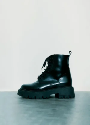 Brownie Spain Bota Acordonada Piel-Mujer Zapatos