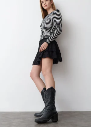 Brownie Spain Bota Cowboy Pespuntes-Mujer Zapatos