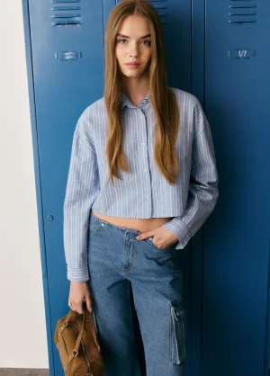 Brownie Spain Camisa Cropped Rayas-Mujer Camisas Y Blusas