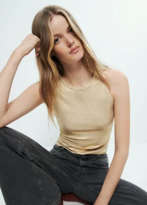 Brownie Spain Camiseta Tirantes Rib Foil-Mujer Camisetas