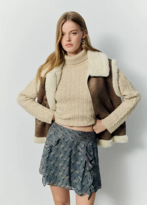 Brownie Spain Falda Corta Picos Estampada-Mujer Faldas