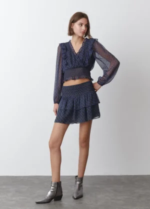 Brownie Spain Falda Volantes Cintura Smock-Mujer Faldas