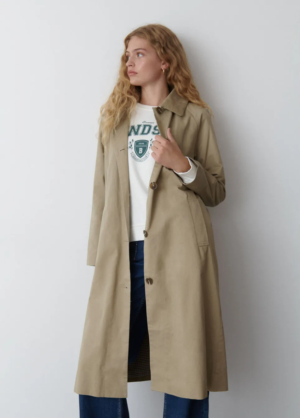Brownie Spain Gabardina Larga Cuello Pana-Mujer Abrigos Y Chaquetas