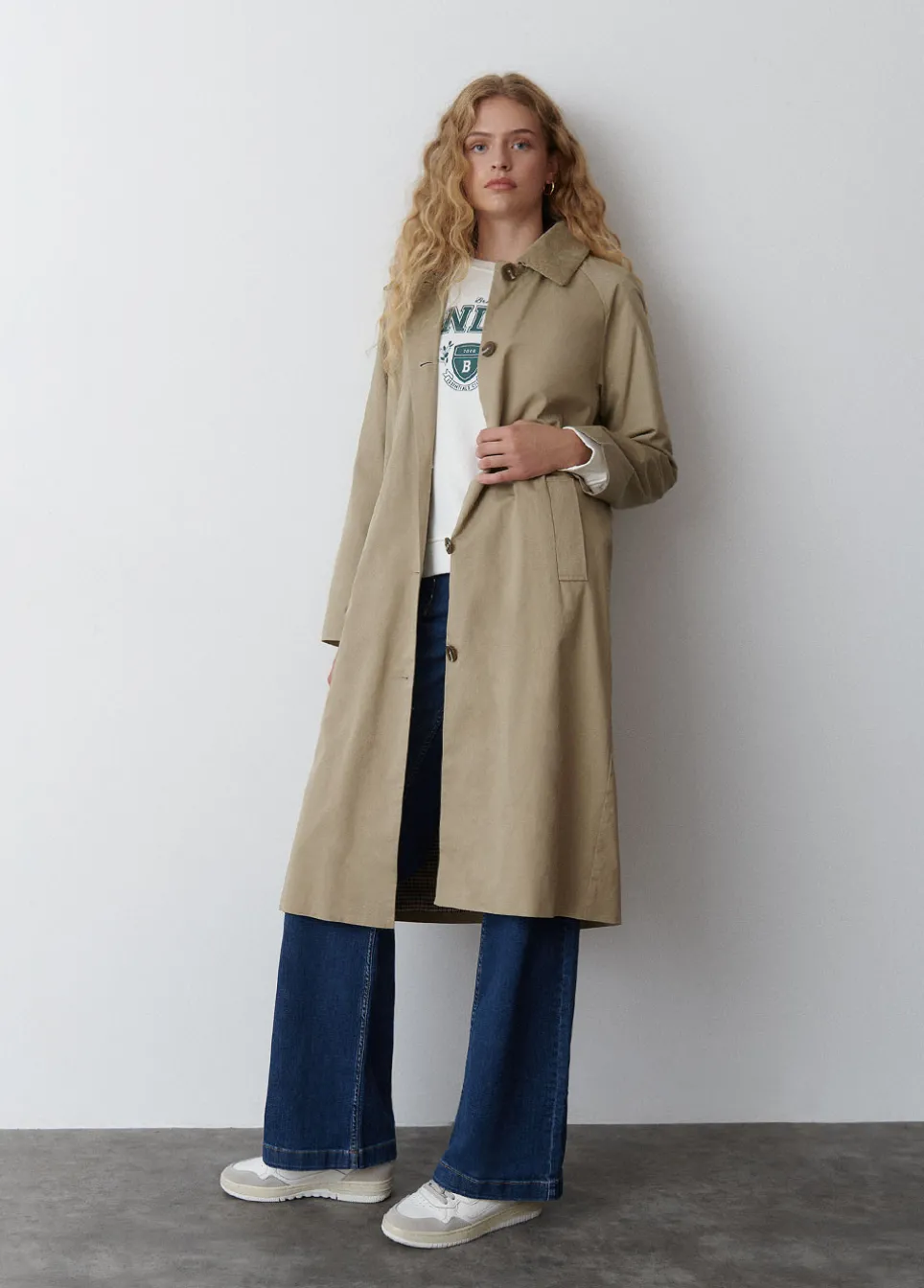 Brownie Spain Gabardina Larga Cuello Pana-Mujer Abrigos Y Chaquetas