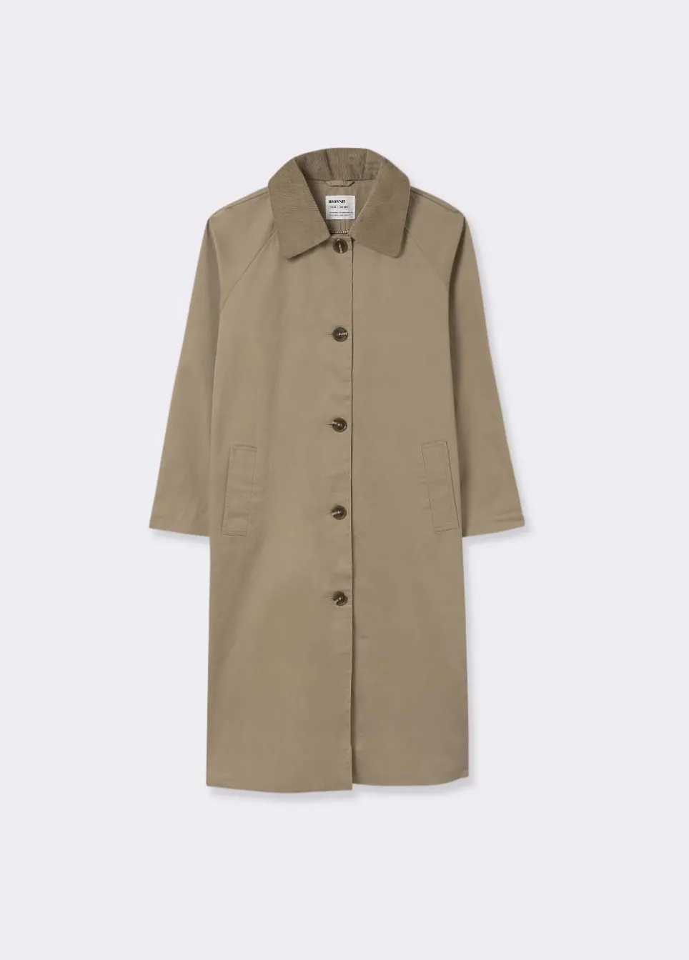 Brownie Spain Gabardina Larga Cuello Pana-Mujer Abrigos Y Chaquetas