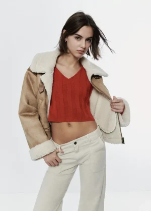 Brownie Spain Jersey Cropped Cuello Pico-Mujer Jerséis