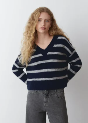 Brownie Spain Jersey Cuello Pico Rayas-Mujer Jerséis