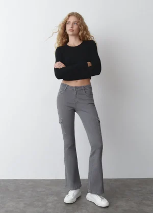 Brownie Spain Pantalon Campana Cargo-Mujer Pantalones