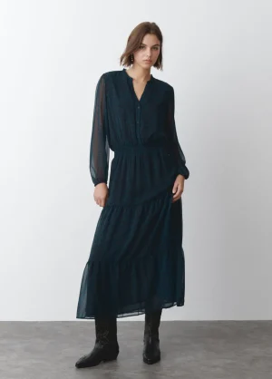 Brownie Spain Vestido Largo Mancha Animal-Mujer Vestidos